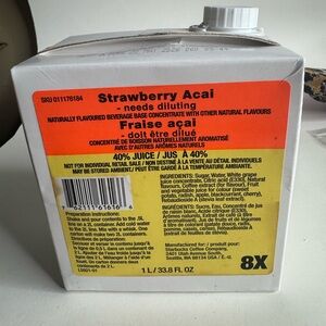 Starbucks Strawberry Acai Beverage Concentrate  1 Liter